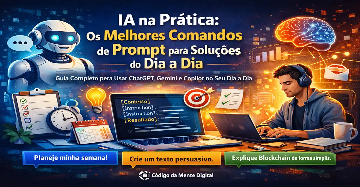 Comandos de Prompt para IA generativa: guia prático para soluções do dia a dia